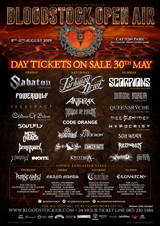 BLOODSTOCK RELEASE DAY TICKETS • TotalRock