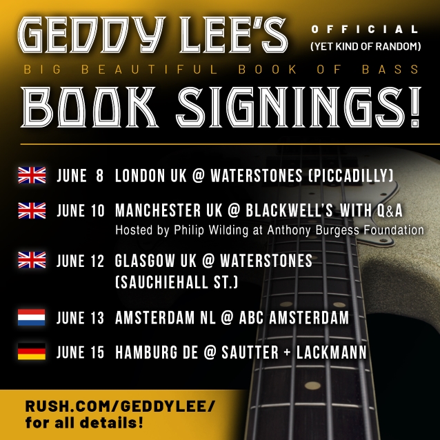 GEDDY LEE TO DO BOOK SIGNING TOUR • TotalRock