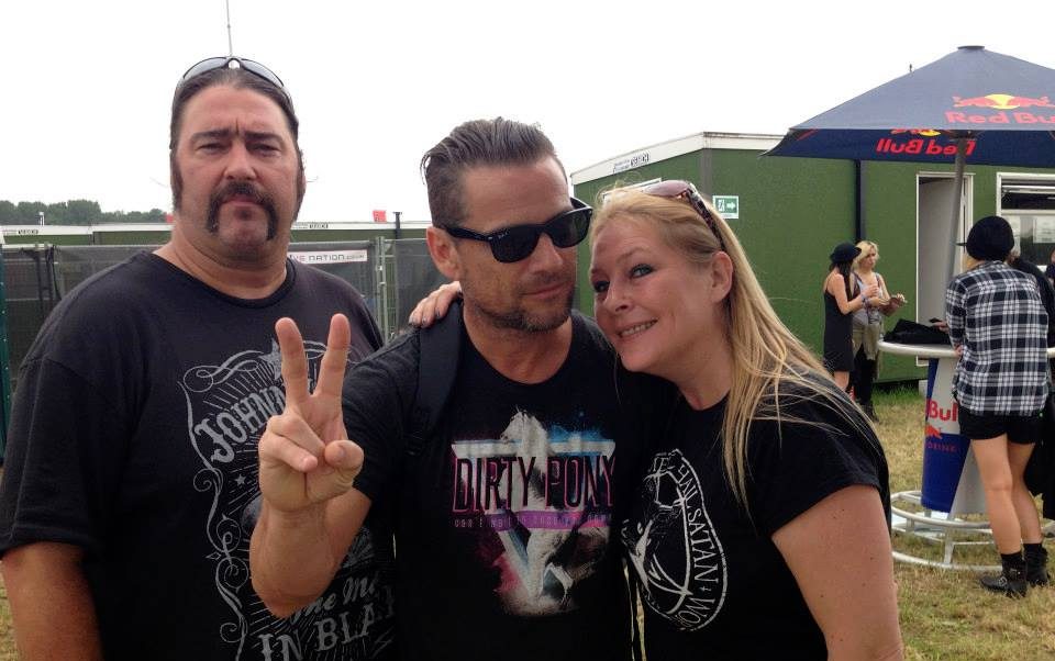 Tina always seems to bump into Whitfield Crane at festivals, especially Download