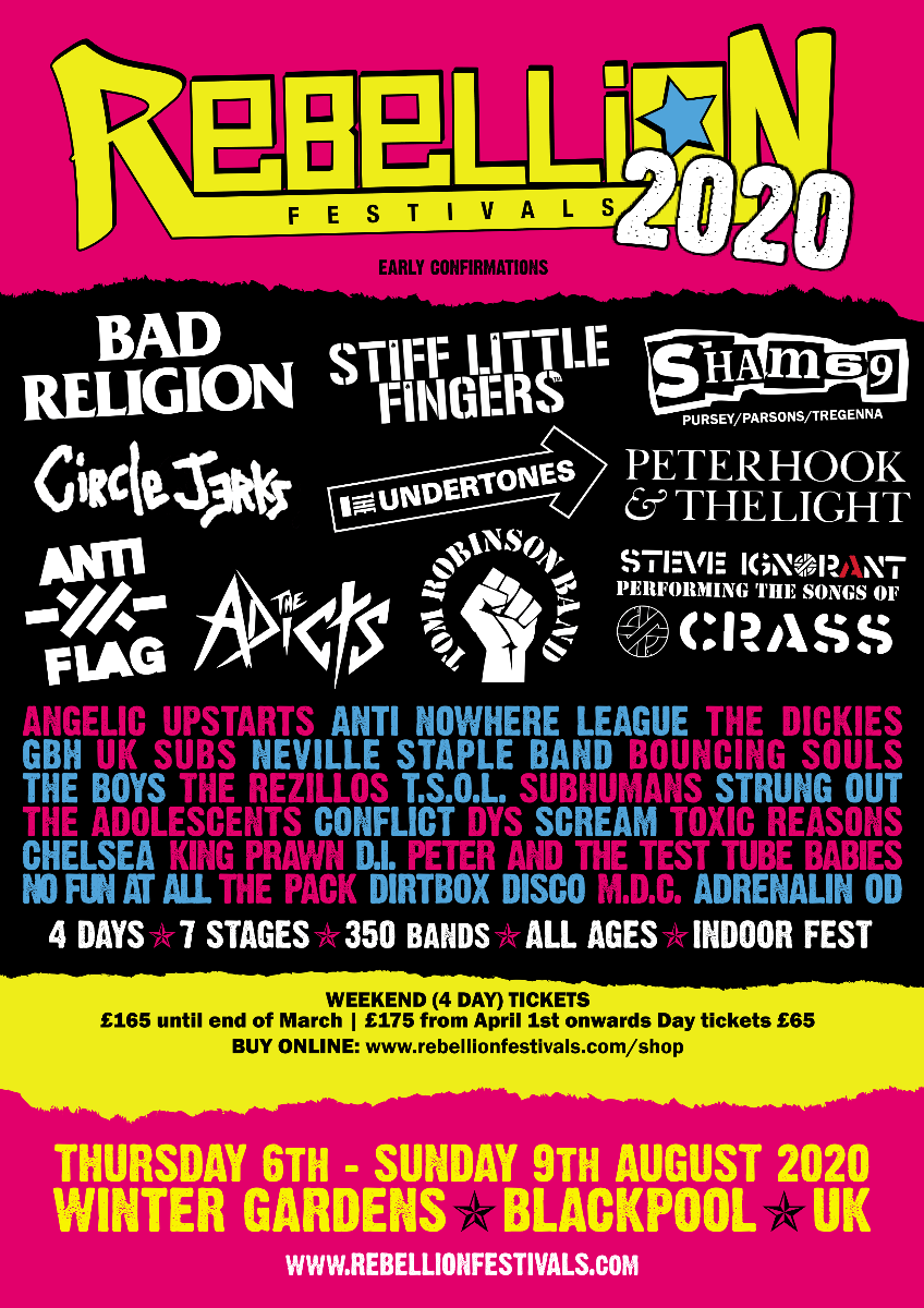 Rebellion Festival 2020 Update • TotalRock