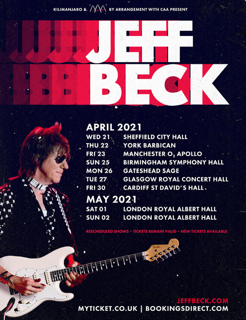 Jeff Beck's UK Tour Dates Rescheduled for 2021 • TotalRock