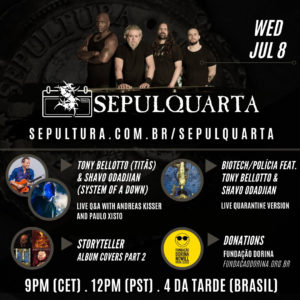 sepultura sepulquarta session 8th july 2020