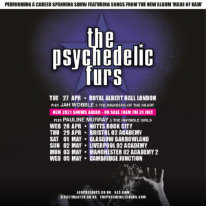 pauline murray on the psychedelic furs tour
