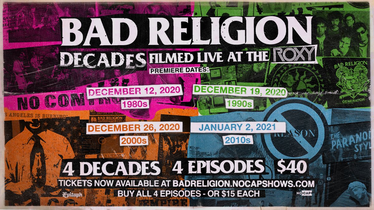 Bad Religion Celebrate 40 Years By Releasing Four Part Streaming Series