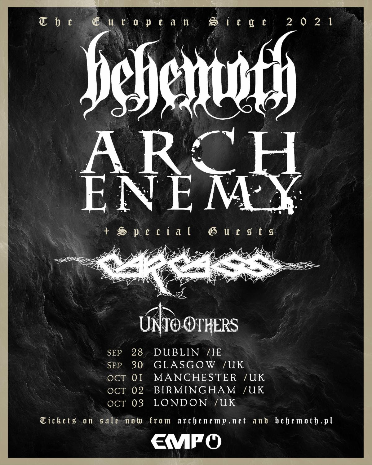 Behemoth And Arch Enemy Announce 'The European Siege' Tour • TotalRock