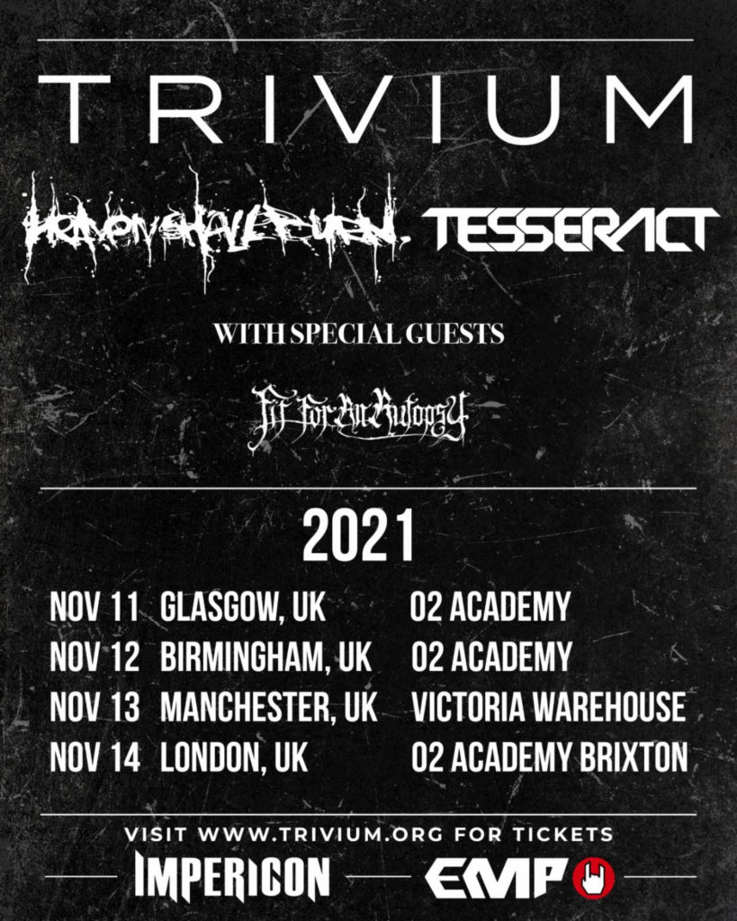 trivium 2021 tour poster