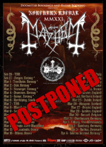 mortiis and mayhem tour postponed