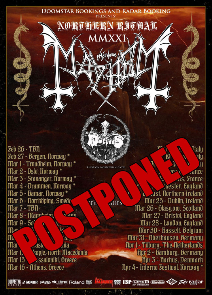 mortiis and mayhem tour postponed