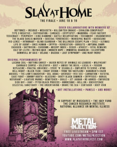 metal injection slay at home event poster