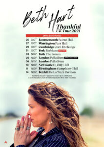 beth hart uk tour dates 2021 dates poster