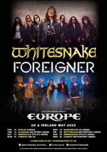 whitesnakeforeigner uk tour dates poster
