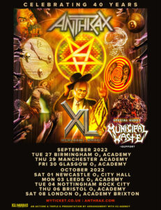 anthrax uk tour 2022