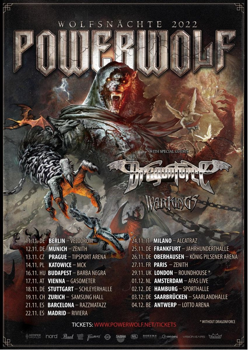 Powerwolf Tickets, 2023 Concert Tour Dates