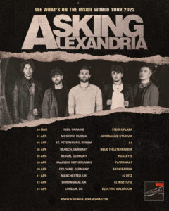 asking alexandria uk euro tour poster