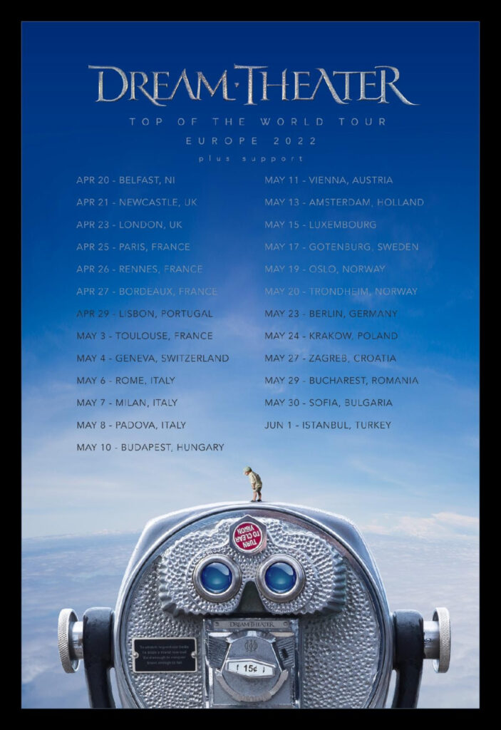 dream theater 2022 tour poster