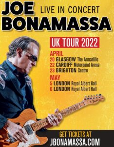 joe bonamassa tour poster 2022