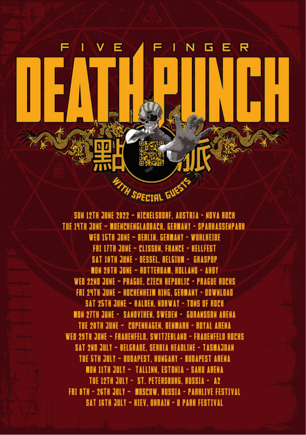 five finger death punch tour europe