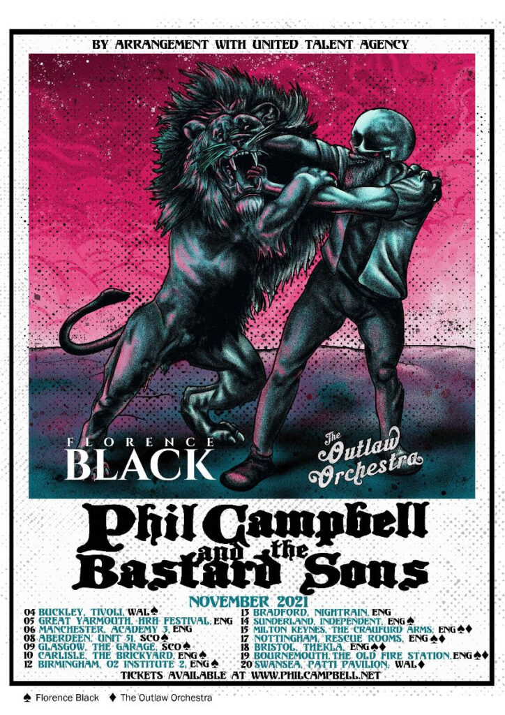 phil campbell and the bastard sons new tour poster
