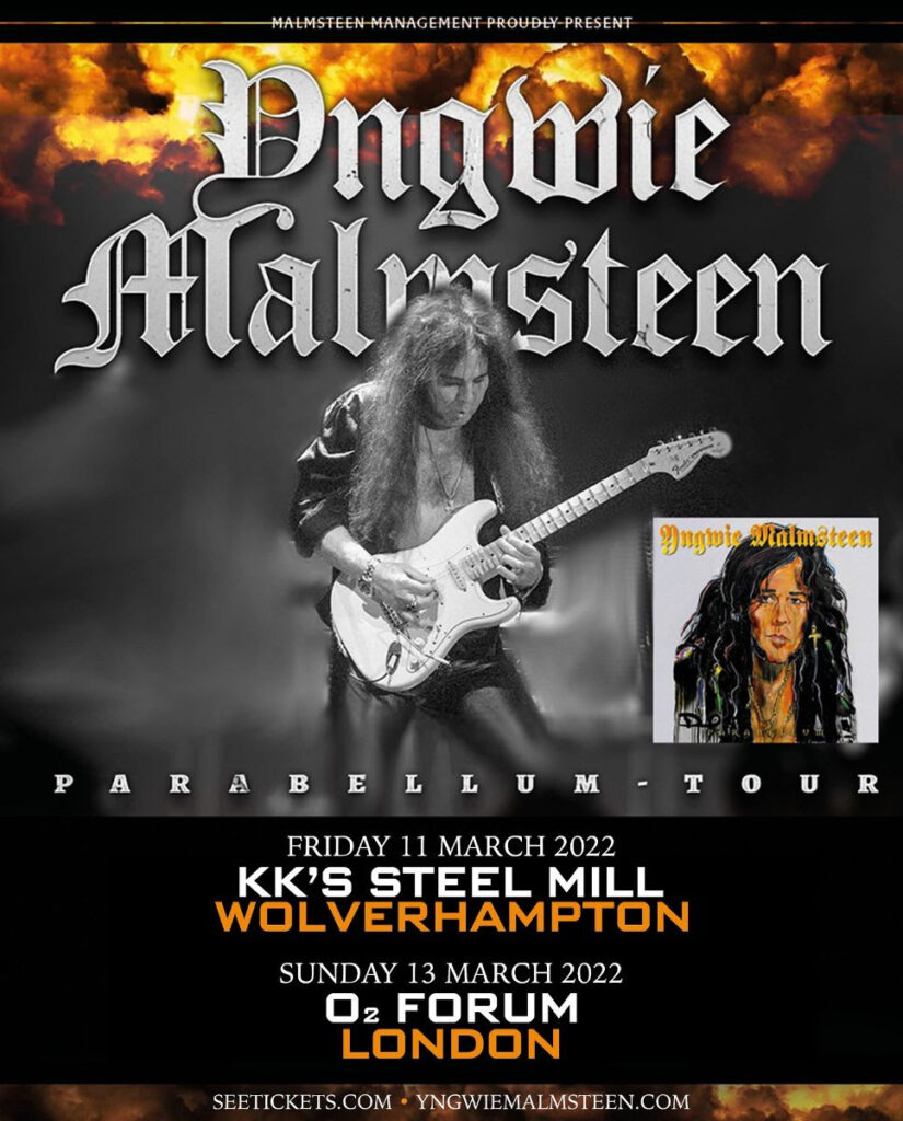 yngwie malmsteen uk tour poster