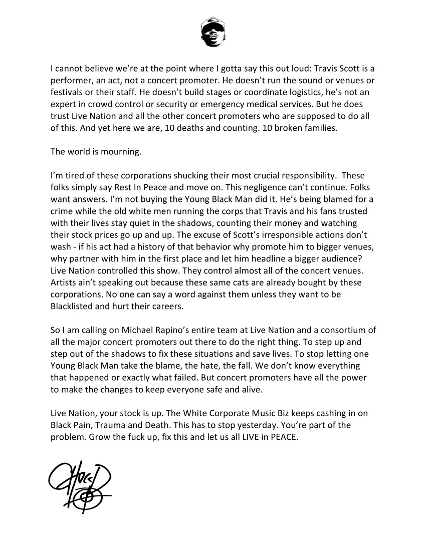 ChuckD Statement