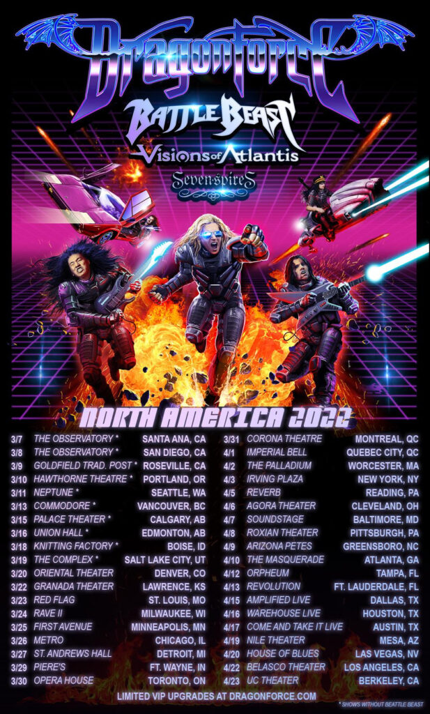 dragonforce north american tour poster