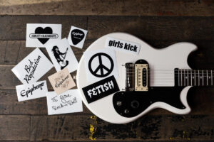joan jett olympic special guitar w stickers
