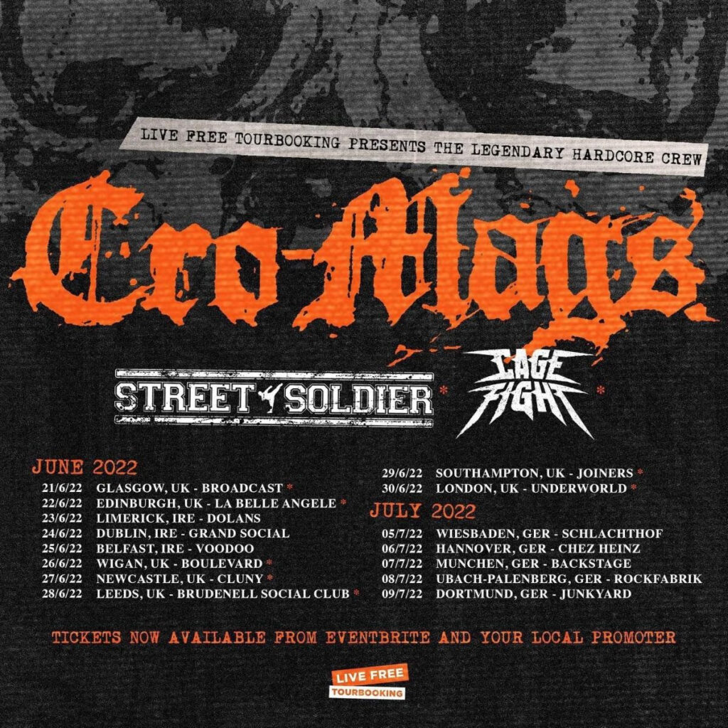 cro-mags uk 2022 tour poster