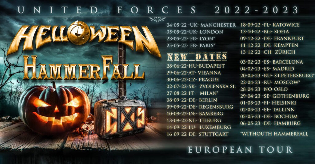 helloween united forces rescheduled tour dates