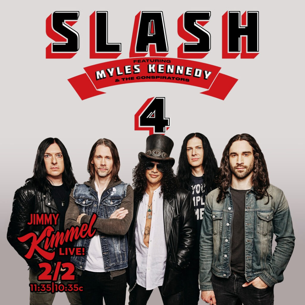 slash and band on jimmy kimmel live