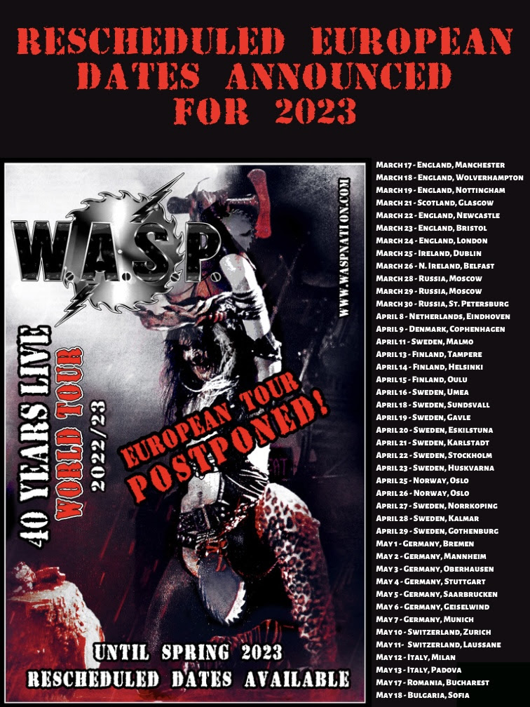 wasp on tour 2023