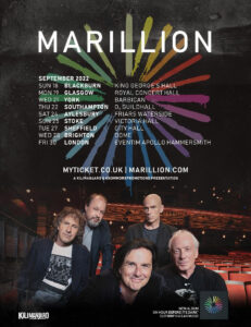 marillion september 2022 uk tour poster