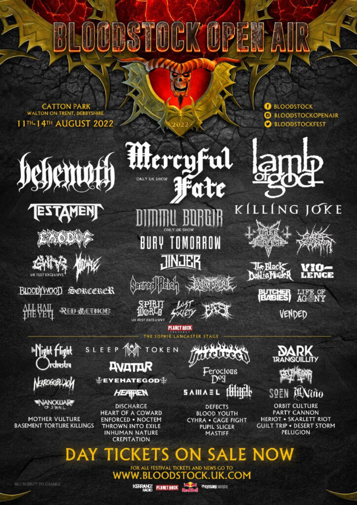 bloodstock festival 2022 new line up poster