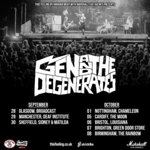 gen and the degenerates uk tour poster
