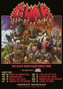 gwar 2022 tour poster