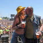 Newly engaged couple at Nova Rock 2022