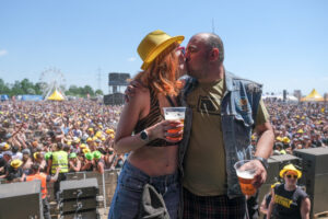 Newly engaged couple at Nova Rock 2022