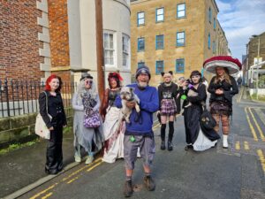 Diamond Dave with Goths