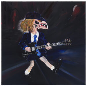 Angus Young Power Up, 2021 oil on belgian linen