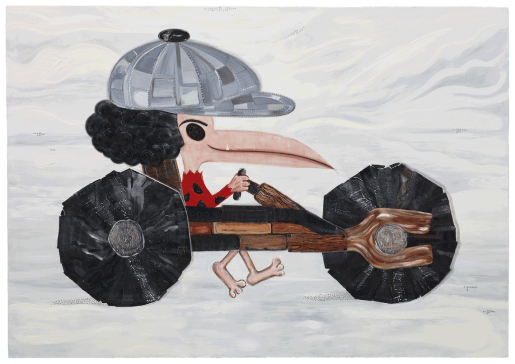Brian Johnson 1954 Oldsmobile F-88 The Flintstones, 2019 oil on belgian linen