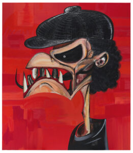 Brian Johnson Code Red, 2021 oil on belgian linen